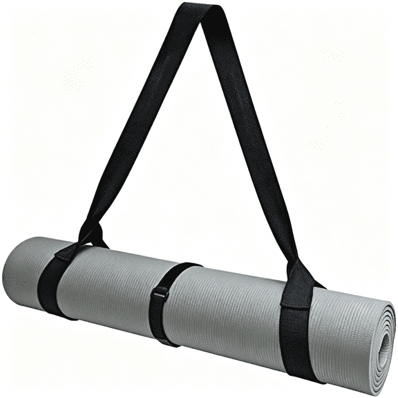 BESTSKY Adjustable Yoga Mat Strap Carrier,Thick Wide Yoga Mat Holder with Hook-And-Loop Fastener for Yoga Enthusiast,Travel Gym,Black Non-Slip Yoga Straps for Carrying Mats
