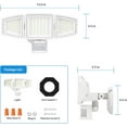 thumbnail image 6 of Lepro LED Motion Sensor Flood Lights for Outside Enhanced Home Security, 3 Adjustable Heads 270° Wide Lighting Angle, 27W 3200LM Super Bright for Yard Porch Garage, White, 6 of 9