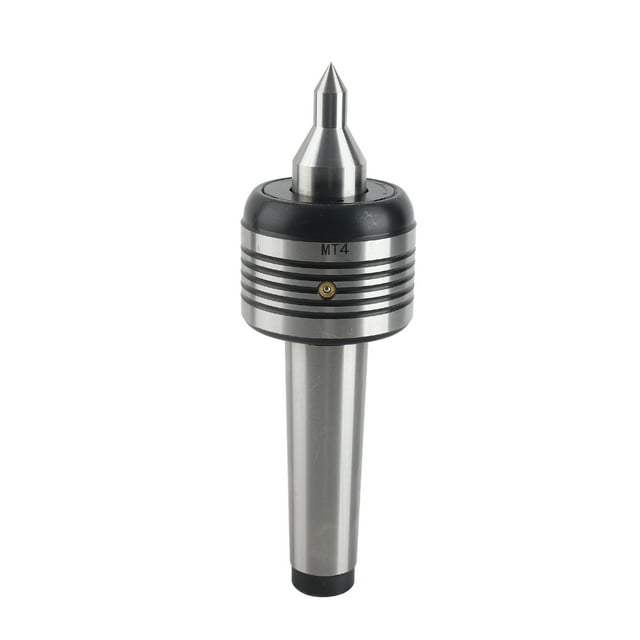 MT4 Morse Taper Live Center, Embout en Carbure 60°, Précision 0.005mm - Outil de Tour CNC en Acier à Haute Teneur en Carbone avec Design à Triple Roulement, Joint Résistant à la Poussière/eau pour Usinage Rapide, Rotation Fluide