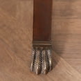 thumbnail image 3 of Mahogany Round Dining Table with Floral Inlay, 3 of 10