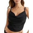 thumbnail image 2 of Women's Pour Moi 28402 Mykonos Cowl Neck Underwire Swim Top (Black 38G), 2 of 2