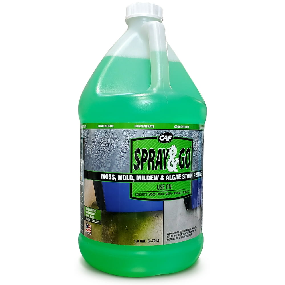 SPRAY&GO Moss, Mold, Mildew & Algae Stain Remover, 1 Gallon Concentrate ...