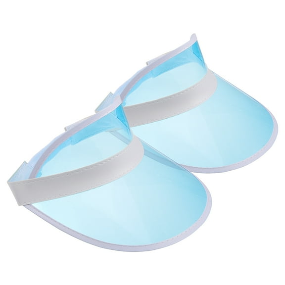 Angoily 2Pcs Clear Visor Clear Visor Poker Visor Colored Visors Poker Hats Summer Visors Summer Caps