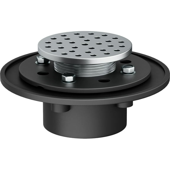 Proflo Pf42957rd Cast Iron Round Shower Drain (2" Ips Connection) - Chrome