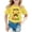 Yellow, variant on Back To School Shirt Girls Lightweight Stretch O-Neck 1/4 Sleeve First Day, Back To School Shirts Tee Tops