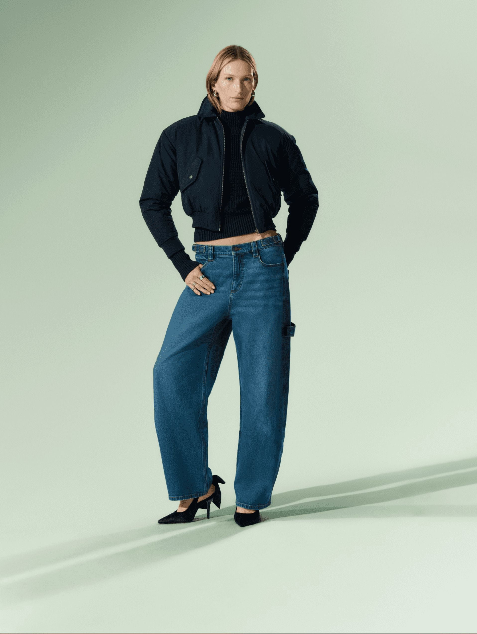 Scoop Women’s and Women's Plus Relaxed Low Slung Jeans, Sizes 0-28 Plus