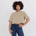 thumbnail image 4 of Women's Fanatics Khaki Milwaukee Bucks Elements Super Soft Boxy Cropped T-Shirt, 4 of 7