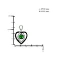 thumbnail image 2 of 2.00 Carat T.G.W. Chrome Diopside And Black & White Diamond Accent Sterling Silver 3-Piece Jewelry set, 2 of 7