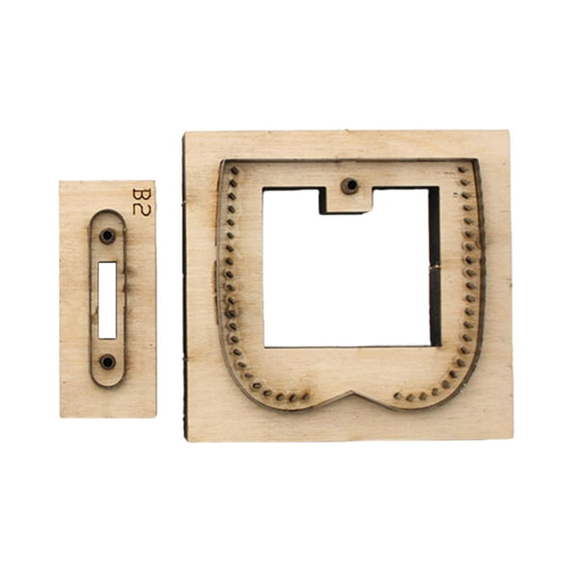 Soporte troquelado molde mini soporte para hacer troqueles herramientas de cuero DIY plantilla de corte duradera práctica de madera fácil de usar acce