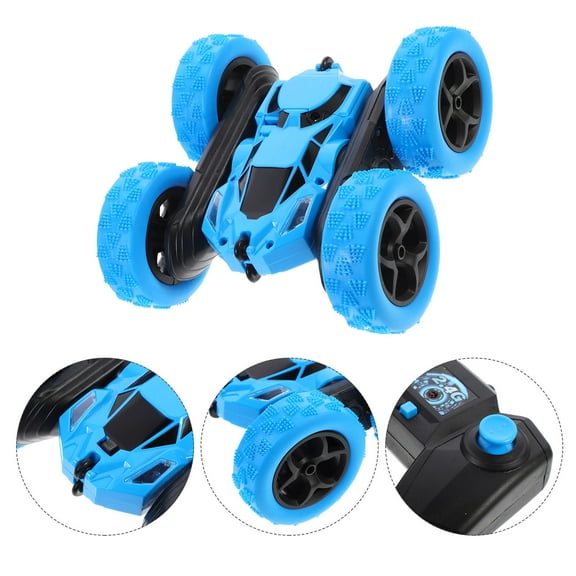 EXHUMKY Off Road Car Blue Rubber with Upside Down Driving for Outdoor Play 1Pack