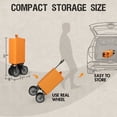 thumbnail image 5 of PORTAL Collapsible Camping Folding Wagon Utility Garden Cart with Wheels, Cup Holder& Side Pocket, Orange, 5 of 8
