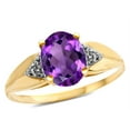 thumbnail image 2 of Star K � Oval 9x7 Genuine Amethyst trillion miracle setting wide band Ring, 2 of 9