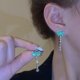 thumbnail image 3 of Pendientes Sonducket de árbol de coco de aleación elegante galvanizado colorido brillante adorno de gota para mujer, 3 of 6