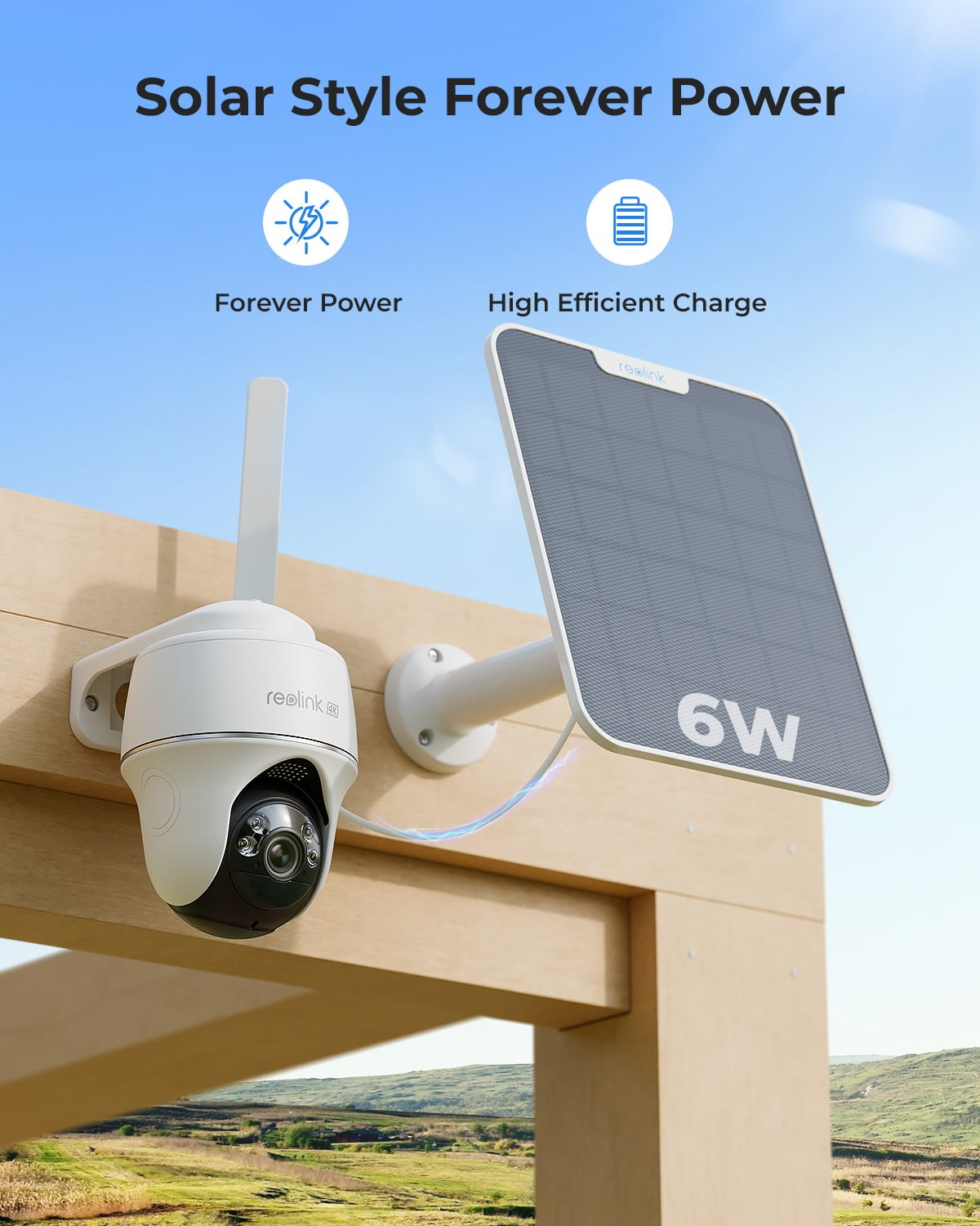 Reolink Go PT Ultra 4K 4G LTE Solar PTZ Camera, Color Night Vision, AI Detection, SIM Included