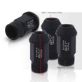 thumbnail image 3 of AJP Distributors JDM Sport Universal 4-Piece Matte Black Lightweight T-6061 Aluminum Heavy Duty Open End Aftermarket Wheels Rims Lug Nuts M12 x 1.5mm Thread Pitch Pattern Set Upgrade VIP Drift Track, 3 of 4