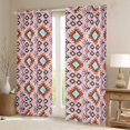 thumbnail image 2 of Manfei Bohemian Aztec Blackout Curtains Set of 2 (52x84 Each) for Adult, Pink Blue Tribal Geometric Window Curtains, Southwestern Curtains and Drapes, Curtains and Drapes Room Decor, 2 of 6