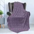 thumbnail image 4 of Spring Soft Flannel Fleece Blanket, Flower Petals Blossoming Bouquets Floral Vintage Toned Ornamental Essence Pattern, Cozy Plush for Indoor and Outdoor Use, 50" x 70", Pale Eggplant, by Ambesonne, 4 of 5
