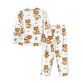thumbnail image 2 of Bingfone Womens Pajama Sets Tigers Go In For Sports Print,Long Sleeve Loungewear Pajamas Set-Small, 2 of 9