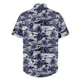 thumbnail image 3 of Inglocry Hawaiian Shirt for Men Short Sleeve Printed Casual Button Down Summer Beach Dress Summer Shirts For Men Blue XL, 3 of 3