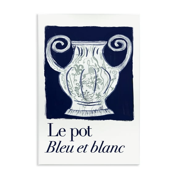 Stupell Industries Le Pot Ornate Vase History & Language Painting Unframed Art Print Wall Art, 10 x 15