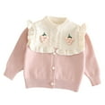 thumbnail image 3 of Esaierr 1-5 Years Girls Cute Cardigan Sweaters Knit Jackets for Little Baby Toddler,Crew Neck Sweater Coats Tops, 3 of 9