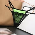 thumbnail image 2 of Women Fashion Panties Soft Low-Waist Mesh Solid Color Cotton Crotch Dailywear Comfy Lightweight Briefs No Show Breathable Stretch Thong Underpants, 2 of 3