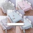 thumbnail image 2 of 4pcs Canvas Waterproof Washable Tea Tablecloth Rectangular Plaid Coffee Table Cover Cloth Tablecloth, 2 of 2