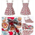 thumbnail image 5 of XBASW Toddler Baby Girls Sleeveless Dress Spaghetti Strap Sundress Kids Summer Printed Dresses for 1-6T Girls, 5 of 11