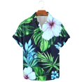 thumbnail image 2 of Awdenio Shirts for Men Floral Hawaiian Shirt for Men Summer Button Up Shirt Short Sleeve Mens Beach Tropical Casual Aloha Shirt, 2 of 5