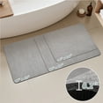 thumbnail image 7 of VUNATE Bathroom Rugs Non Slip Bath Mat Super Absorbent Quick Dry Thin Soft Durable Bath Rugs for Bathroom Floor with Rubber Backing Machine Washable Fit Under Door 20"x32" Gray, 7 of 7
