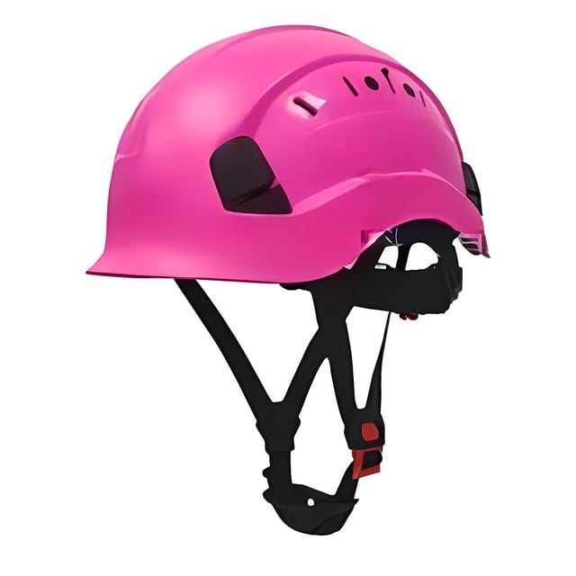Bearachild Casco de seguridad Equipo de protección Sombrero duro Protector de cabeza 6 puntos Equipo de ciclismo Sombreros de construcción Cadenas y protecciones para puertas de seguridad Rosa