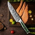 thumbnail image 4 of Akatsuki Kitchen Knife Set 3-7pcs Forged Damascus Steel Japanese Chef Knife for Meat Vegetable Slicing Cutter with Easy-Grip Resin Handle and Giftcase, 4 of 6