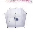 thumbnail image 3 of TEHAUX 8Pcs White Plastic Dog Crate for Small Pets with Folding Design, 3 of 8