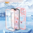 thumbnail image 2 of TECH CIRCLE for iPhone 16 Plus Case 6.7" 2024, Clear Back Magnetic Phone Case with Hidden Kickstand, Built-in Screen Protector, Compatible with MagSafe, Protective Lightweight Slim Cute Case, Pink, 2 of 6