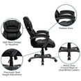 thumbnail image 2 of High Back Black Leather Executive Swivel Chair with Arms, 2 of 9