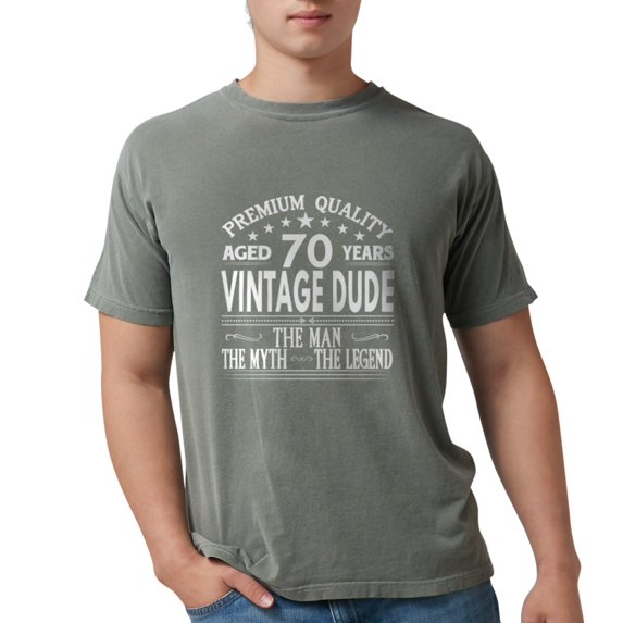 CafePress - VINTAGE DUDE AGED 70 YEARS T-Shirt - Mens Comfort Colors® Shirt