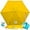 Sun-kissed Yellow, variant on ALL-IN-ONE BEACH UMBRELLA SYSTEM. Includes ULTRA Base (compliant with the ASTM F3681-24 Beach Umbrella Safety Standard). (Sun-kissed Yellow)