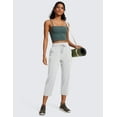 thumbnail image 3 of CRZ YOGA Women's 23 Inches Lightweight Capri Pants with Pockets Quick Dry Casual Athletic, 3 of 4