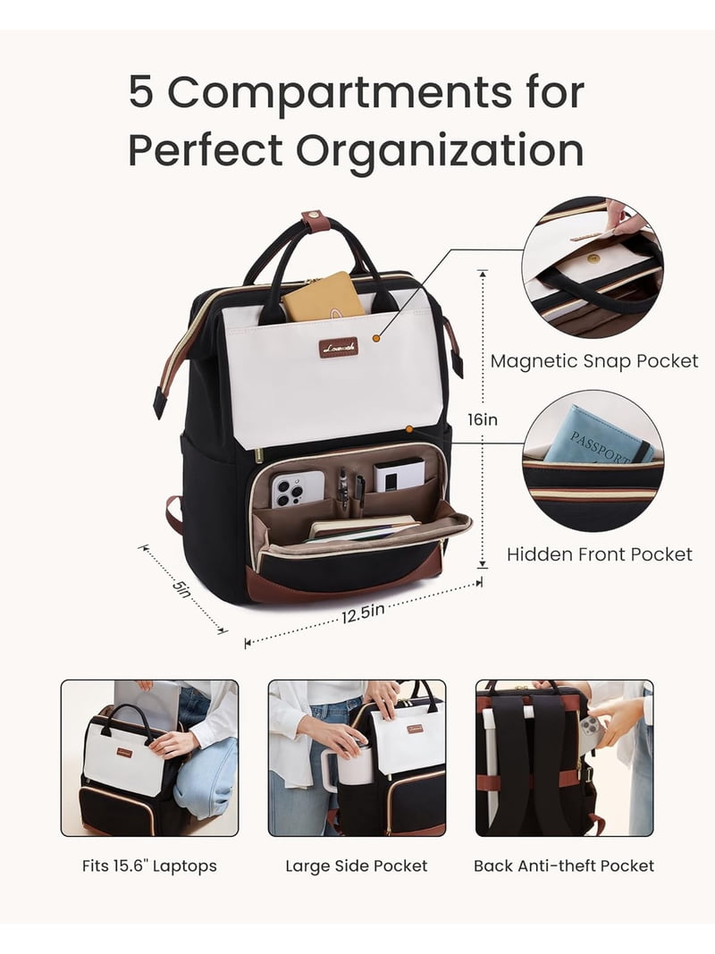 backpack with side pocket for laptop LOVEVOOK Women Giant Tumbler Holder Pocket,15.6 inch Waterproof Travel Backpack Purse Computer Laptop Bag,Professional Work College Nurse Teacher Backpack Casual Daypack,Black : Electronics this feature BJIAX Vintage Laptop Backpack for