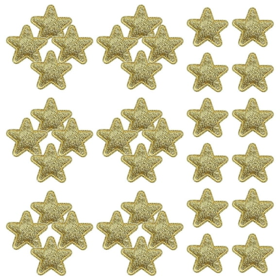 LEORX 100Pcs Golden Star Cloth Stickers for Customizing Clothes Bags and Hats with Elegant Appliques