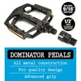 thumbnail image 3 of (2 pack) Snafu Dominator Black Bike Cycling BMX Pedals with 9/16 inch Axle Adapter, 3 of 12