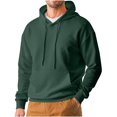thumbnail image 3 of Men's Waffle Hoodies Solid Color Casual Long Sleeve Hooded Sweatshirts Lightwieght Fall Jackets with Drawstring, 3 of 7