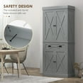 thumbnail image 6 of HOMCOM 72" Kitchen Pantry Storage Cabinet with Adjustable Shelves Gray, 6 of 9