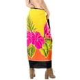 thumbnail image 2 of HAPPY BAY Women's Beachwear Summer Beach Wrap Bikini Wraps Sarong Coverups Skirt Bathing suit Swim Cover up Swimwear Coverups for Women One Size Tangerine, Floral, 2 of 5