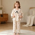 thumbnail image 2 of RMGVDSD 4th of July Girls Outfits Long Sleeve Pajamas Cute Cartoon Print Loungewear Tops Pants Suit For Toddler Kids Sleepwear 2 Piece Outfit 5-6 Years, 2 of 5