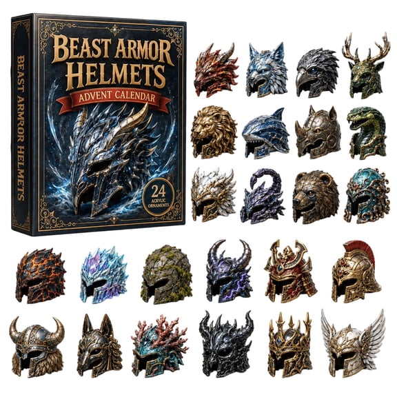 2026 Beast Armor Advent Calendar, 24âDay Christmas Countdown Set with 24 Unique Beastâ Themed Acrylic Ornaments, Holiday Surprise Gift for Collectors and