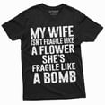 thumbnail image 3 of Men'S Funny My Wife Is Not Fragile T-Shirt Gift For Husband Humor Birthday Shirt (3X-Large Navy Blue), 3 of 5