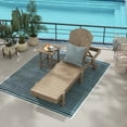 thumbnail image 3 of 2 Piece Laguna Adirondack Poly Reclining Chaise Lounge With Wheels, Weatherwood, 3 of 3