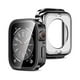 thumbnail image 1 of wonima02 [2-Pack] 2 in 1 Case for Apple Watch Series 9 8 7 45mm | with Built-in Screen Protector | Straight Edge Hard PC | Full Body Protective Cover | Black/Silver, 1 of 1