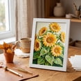 thumbnail image 5 of Gardjoe Framed Sunflower Pearl Painting Kit with 12x17cm Canvas for DIY Floral Art Decor, 5D Diamond Craft Set for Adults, Beginner-Friendly Home Accent, 5 of 5